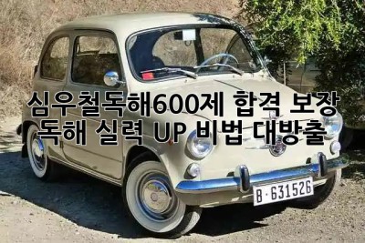 심우철독해600제📚 합격 보장! 독해 실력 UP! 비법 대방출 🚀