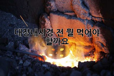 대장내시경 전, 뭘 먹어야 할까요? 😥