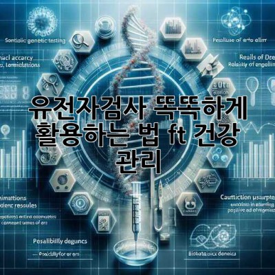 유전자검사🧬 똑똑하게 활용하는 법! (ft. 건강 관리)