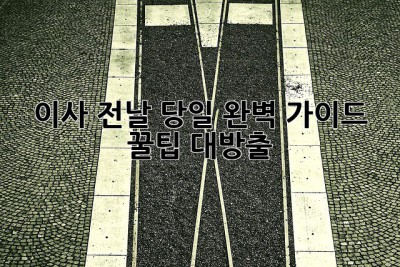 📦이사 전날, 당일 완벽 가이드! 꿀팁 대방출🍯