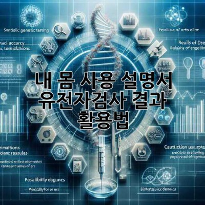 내 몸 사용 설명서🧬 유전자검사 결과 활용법
