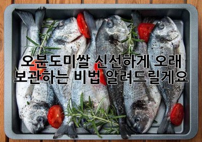 오분도미쌀, 신선하게 오래 보관하는 비법 알려드릴게요!