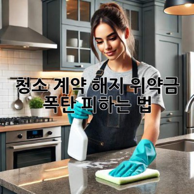 🧹 청소 계약 해지? 위약금 폭탄 피하는 법! 💣