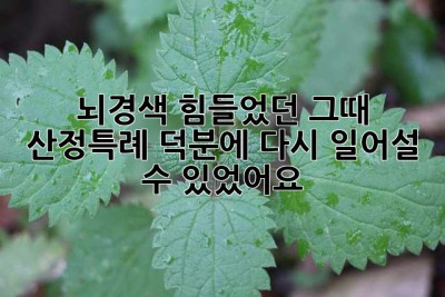 뇌경색, 힘들었던 그때… 산정특례 덕분에 다시 일어설 수 있었어요