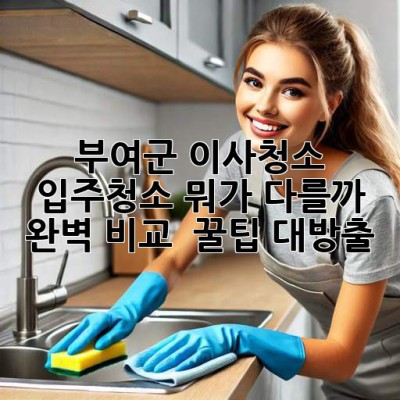 부여군 이사청소, 입주청소 뭐가 다를까? 🏡✨ 완벽 비교 & 꿀팁 대방출!